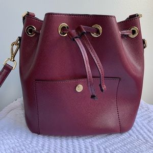 Michael Kors Maroon Bucket Bag